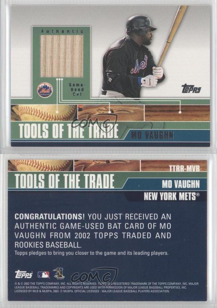Mo Vaughn Tools of the Trade Relics #TTRR-MVB 2002 Topps Traded Baseball Card