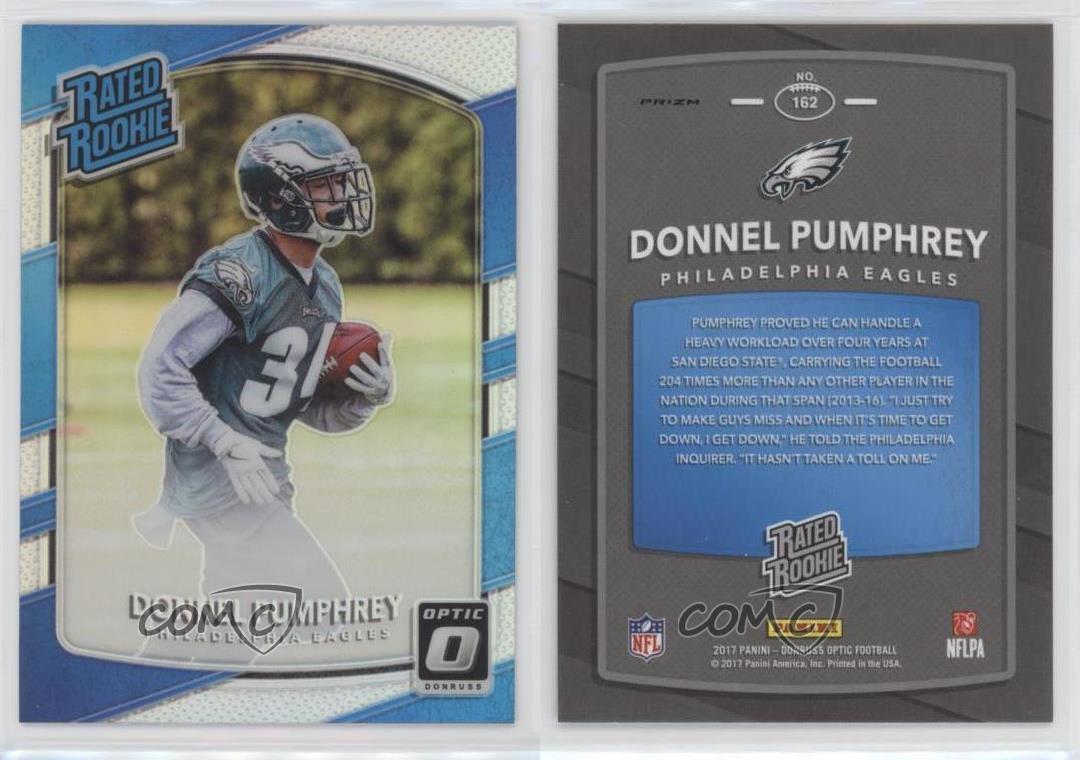 : 2017 Donruss Optic Holo #162 Donnel Pumphrey Rated Rookie NM-MT  Eagles : Collectibles & Fine Art