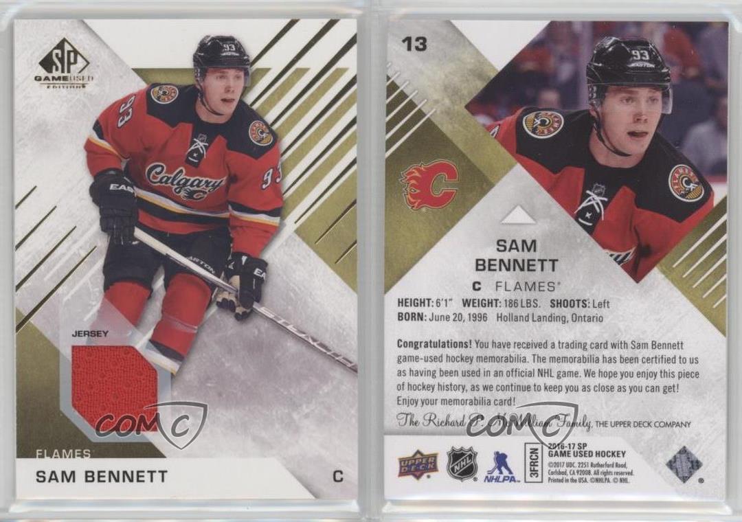 Calgary Flames - Sam Bennett - 16/17 Upper Deck SP Game Used - Jersey - #13
