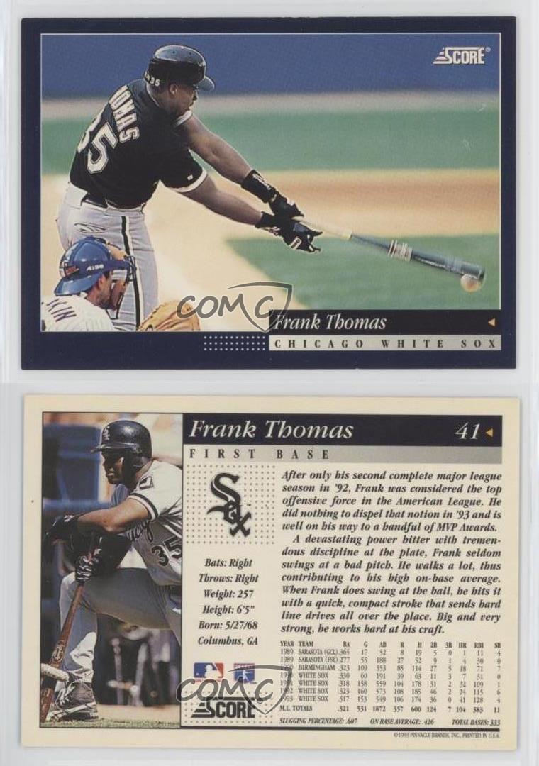 1994 Score Frank Thomas #41 HOF