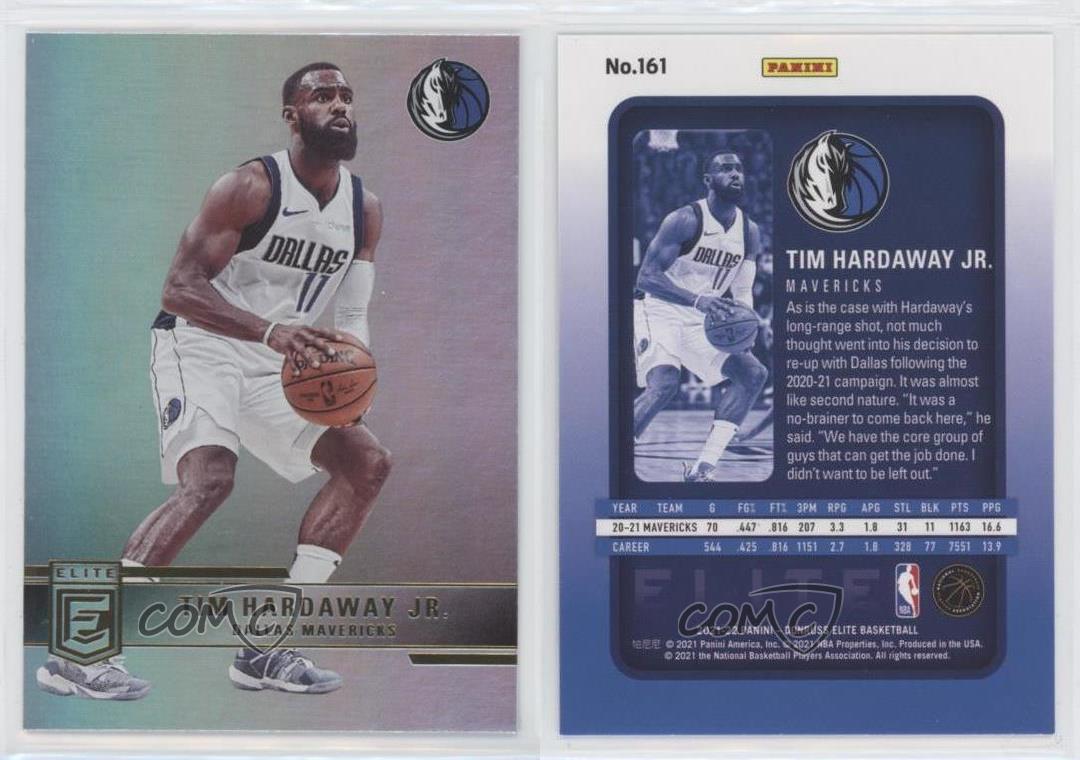  2021-22 Donruss Elite #161 Tim Hardaway Jr. Dallas Mavericks  Basketball Trading Card : Collectibles & Fine Art