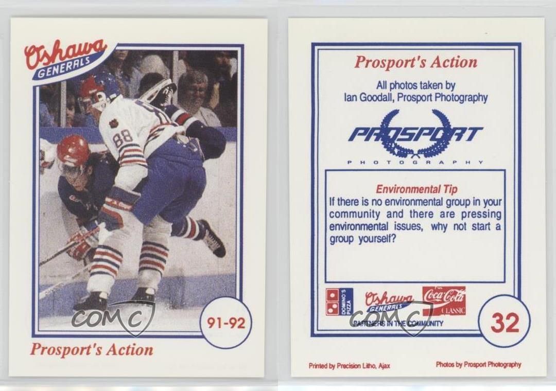  (CI) Oshawa Generals, Team Photo Hockey Card 1991-92 Oshawa  Generals A 29 Oshawa Generals, Team Photo : Collectibles & Fine Art