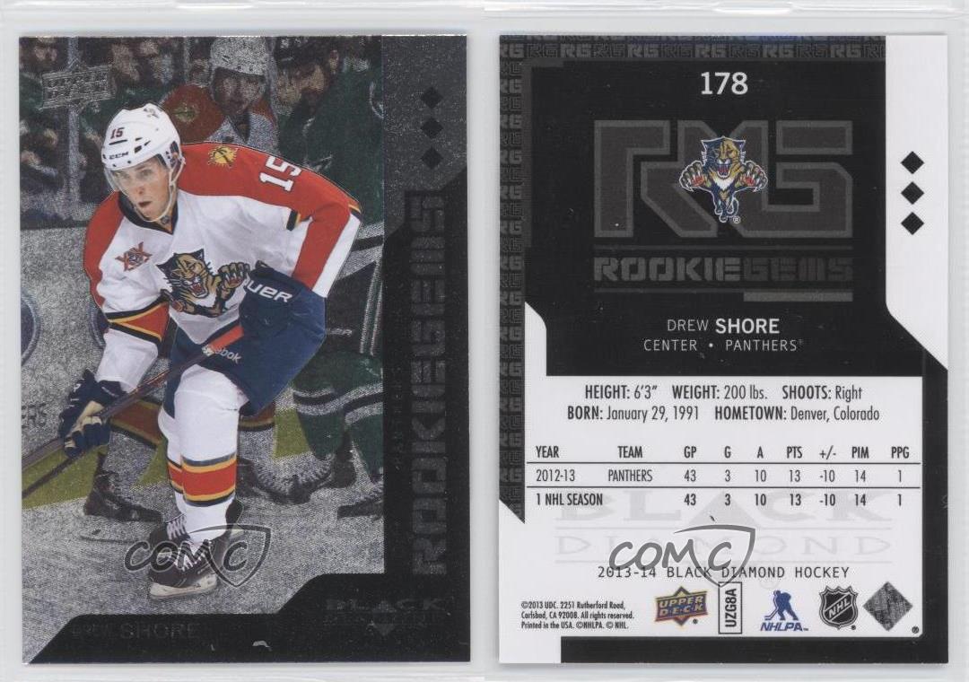 2013-14 Upper Deck Black Diamond Rookie Gems Drew Shore #178 Rookie RC