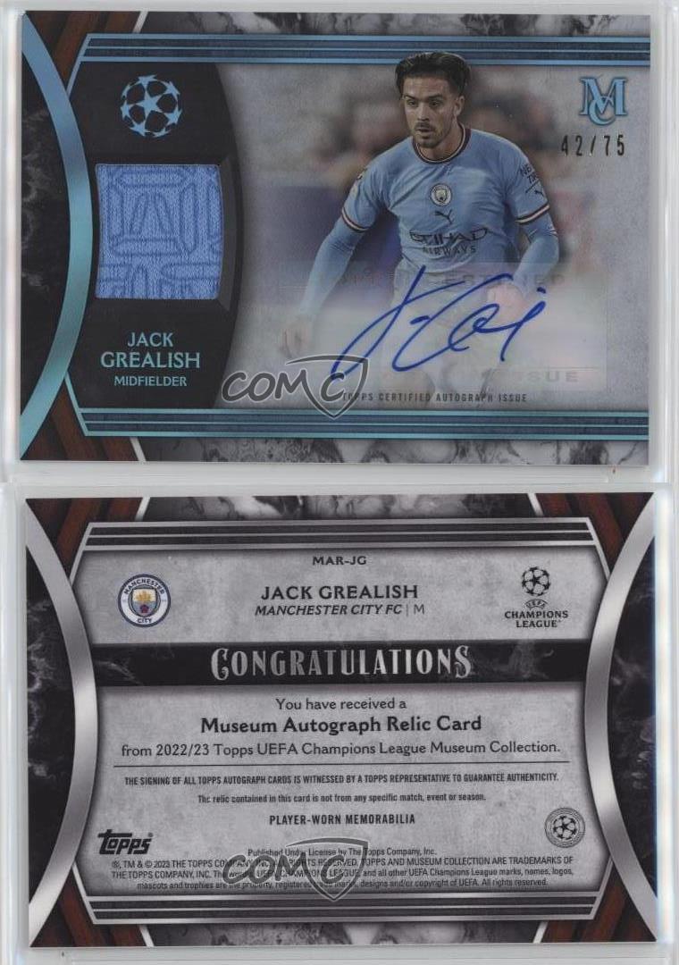 Amazon.co.jp: Jack Grealish Museum Auto Relic Card /50