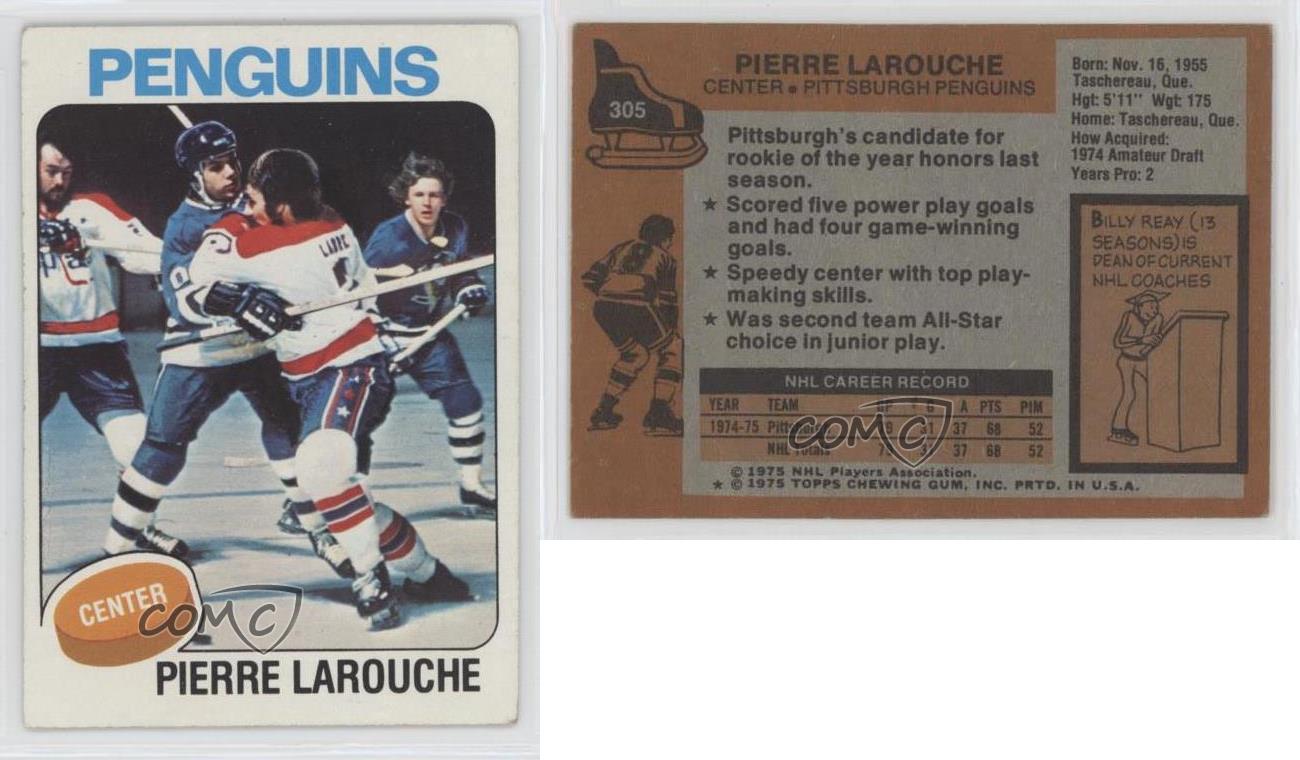 1975-76 Topps Pierre Larouche #305 Rookie RC