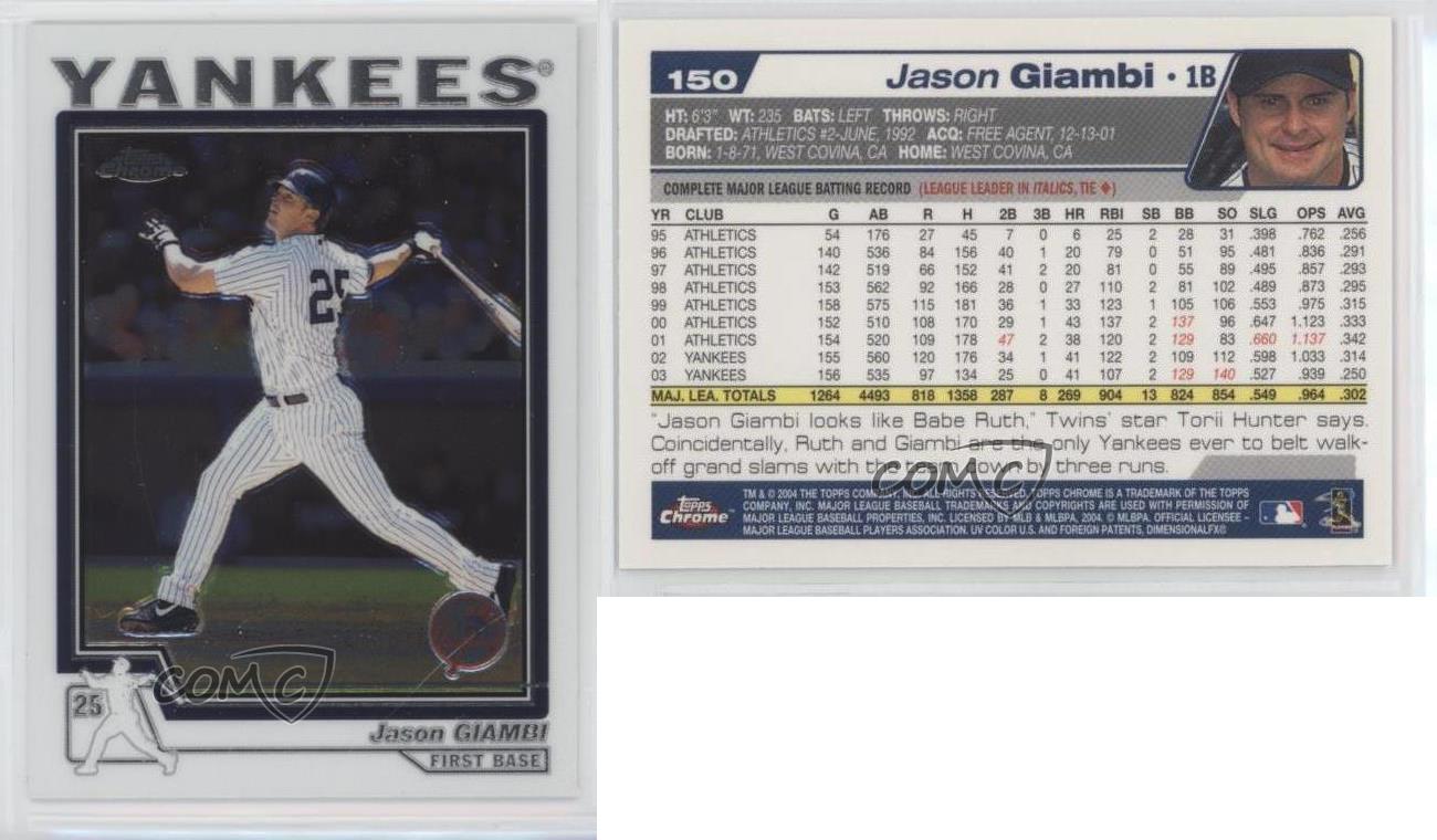 Jason Giambi - 2004 Topps Chrome #150 - New York Yankees