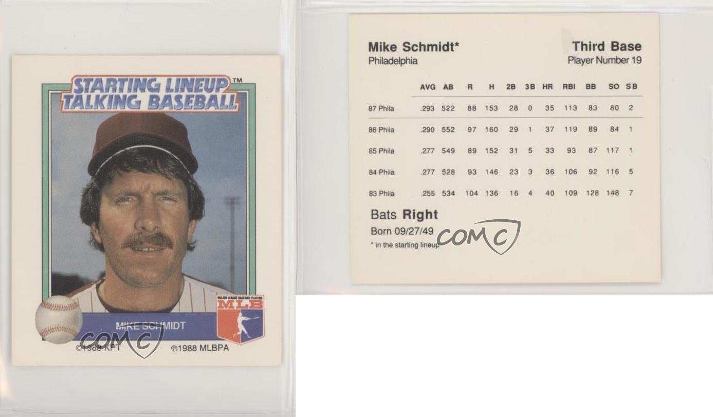 1988 Starting Lineup Talking Baseball All-Stars Mike Schmidt #19 HOF - Photo 3/4