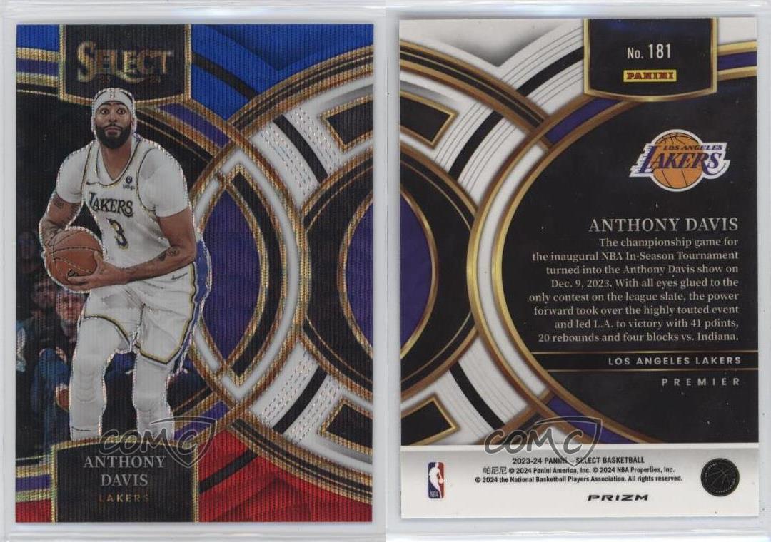 2023-24 Panini Select Premier Level Tri-Color Prizm Anthony Davis #181 - Bild 4 von 4