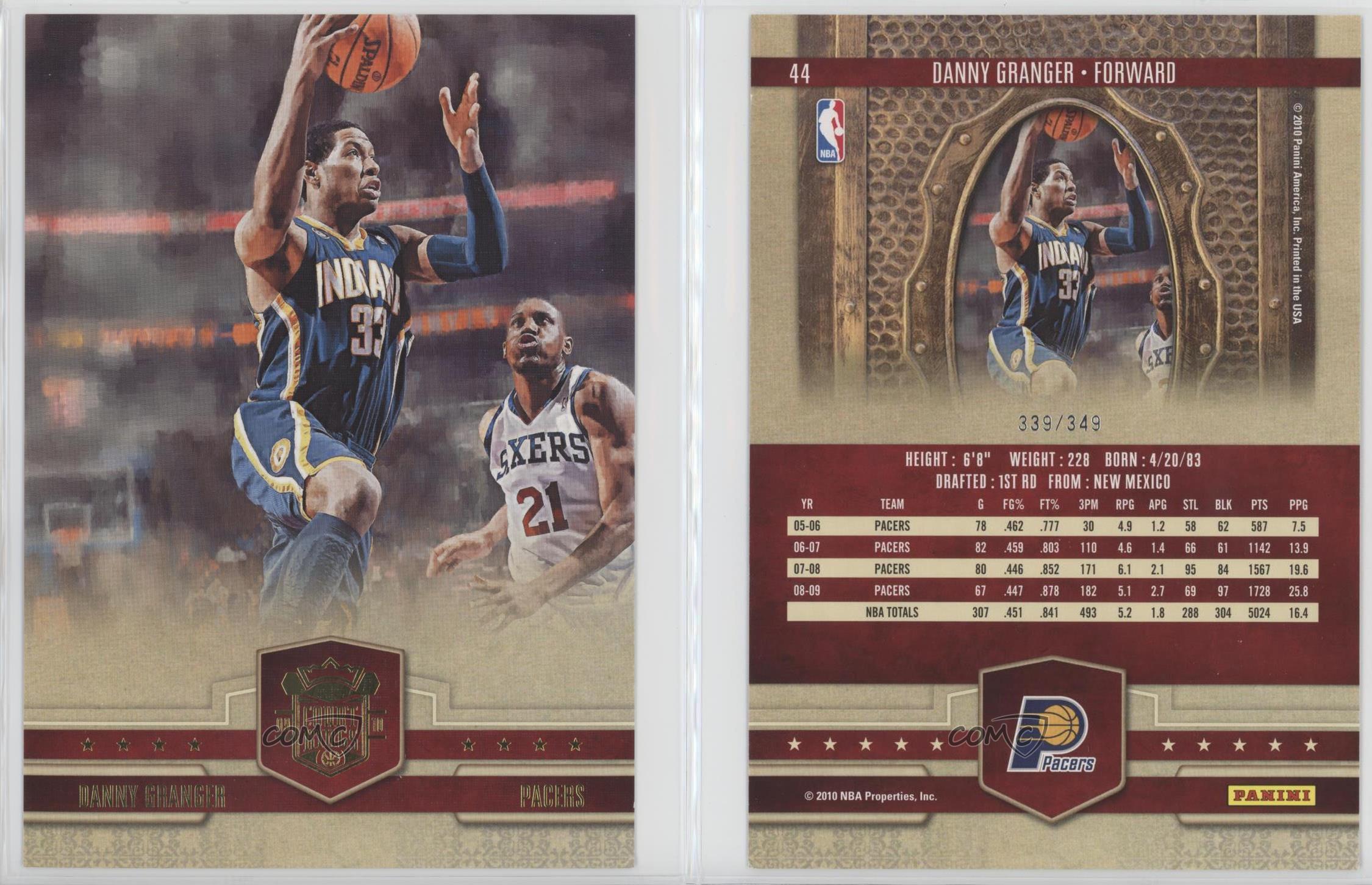 2009-10 Panini Court Kings 5x7 Box Topper /349 Danny Granger #44 - Picture 3 of 3