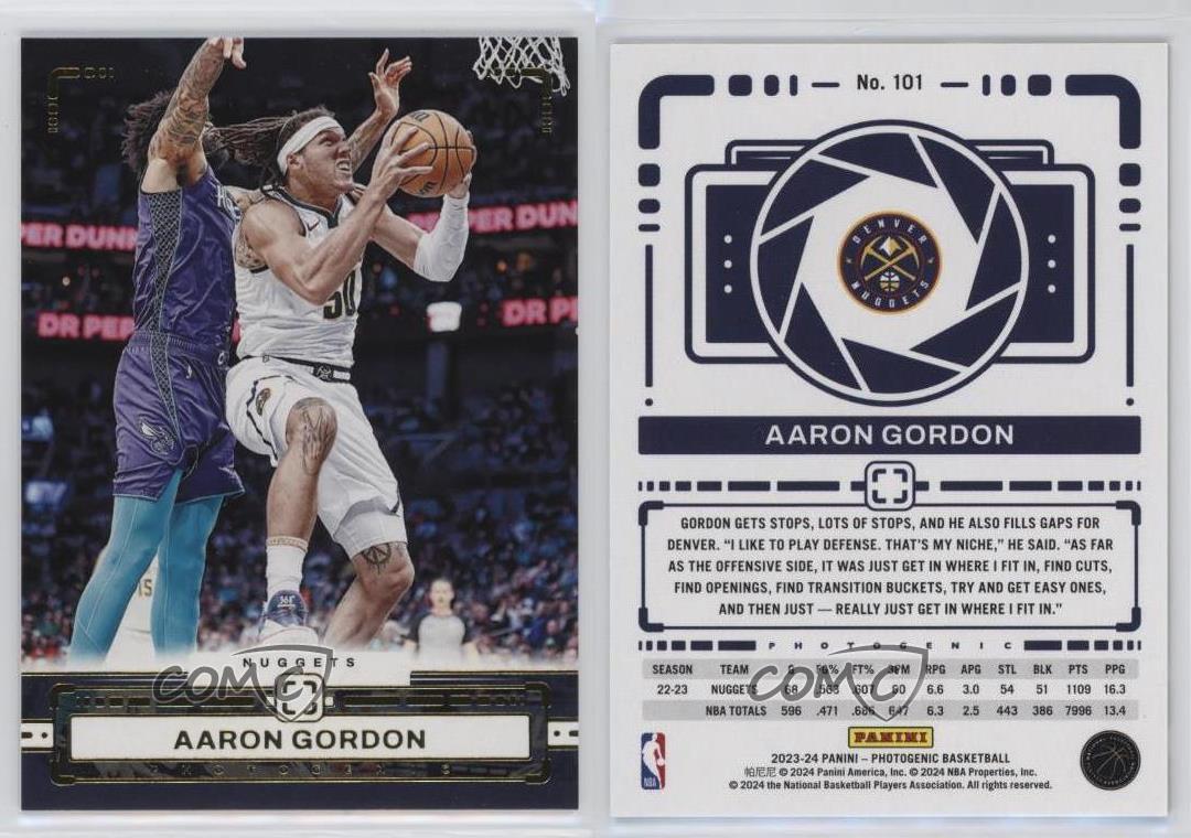 Panini Photogénique 2023-24 Aaron Gordon #101 - Photo 5 sur 5