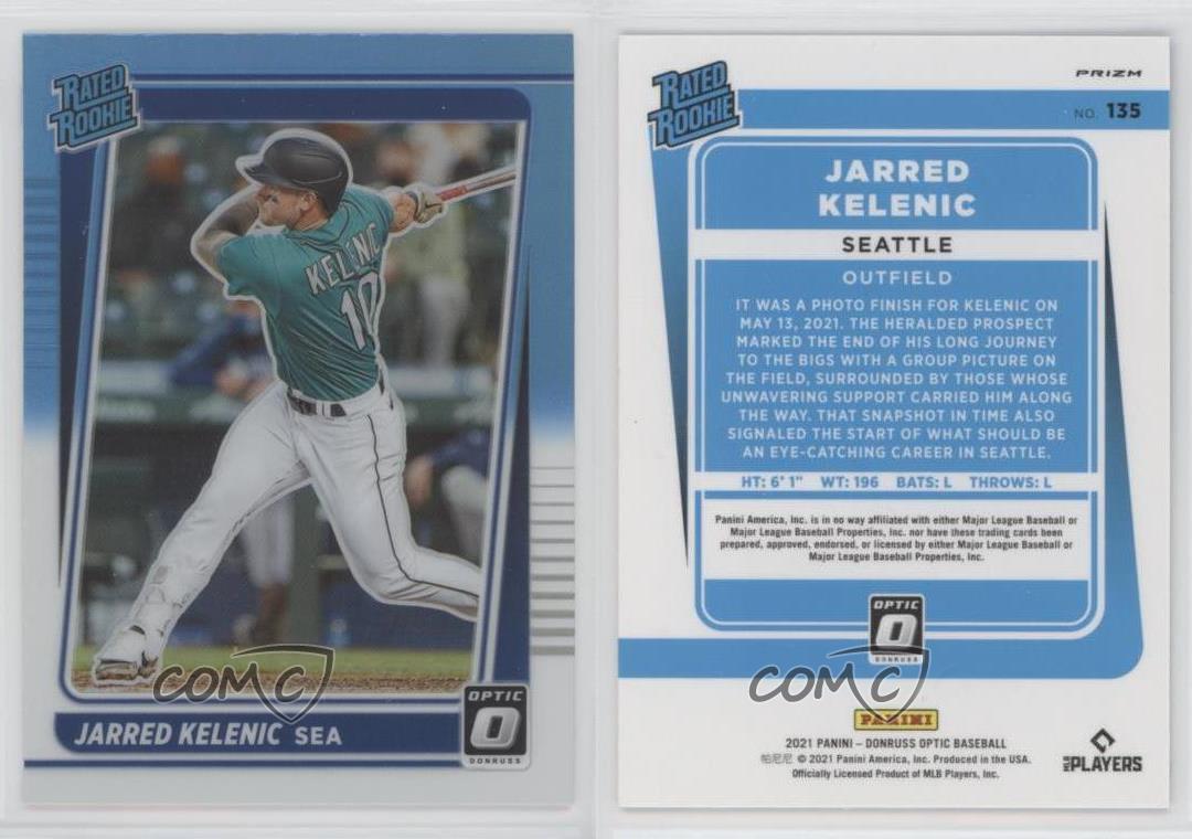 Jarred Kelenic 2021 DONRUSS OPTIC RATED ROOKIE CAROLINA BLUE