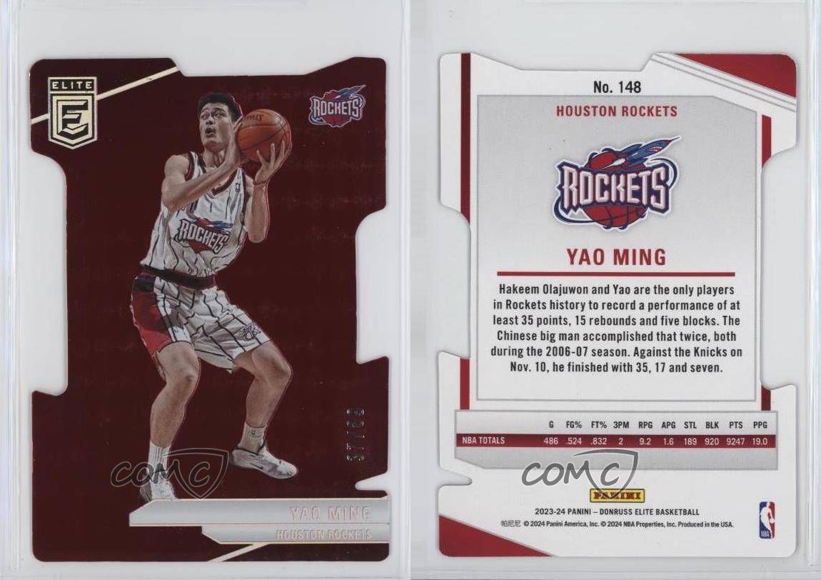 2023-24 Donruss Elite Aspirazioni /89 Yao Ming #148 HOF - Foto 3 di 3