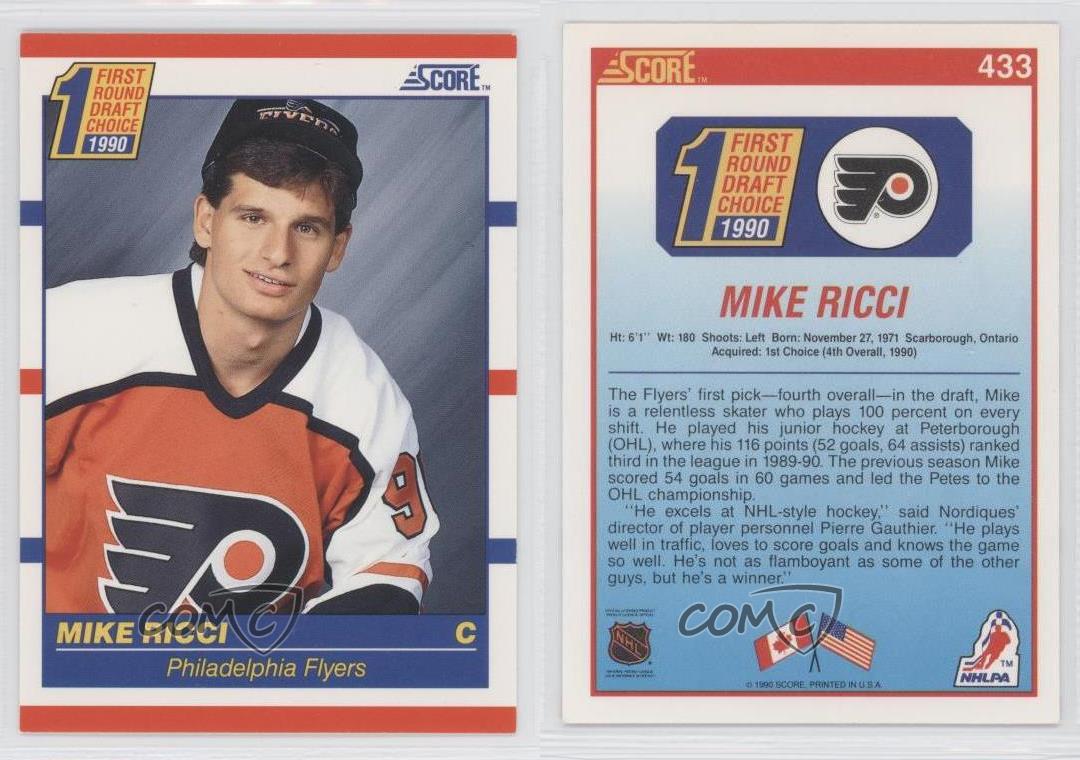 199091 Score Mike Ricci 433 Rookie RC eBay