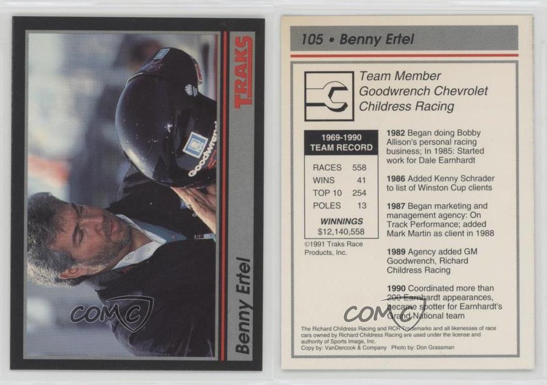 1991 Traks Benny Ertel #105 | eBay
