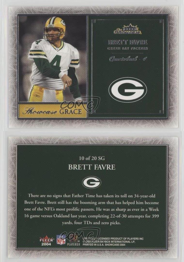 2004 Fleer Showcase Grace Brett Favre #10SG HOF - Picture 3 of 4
