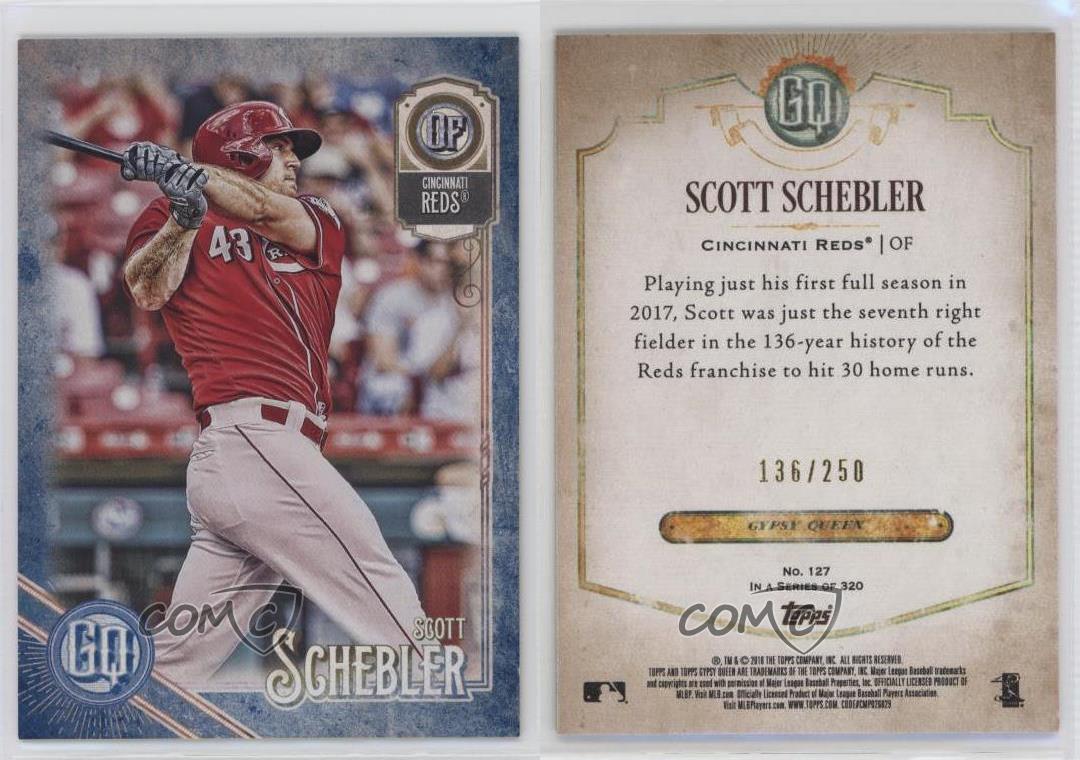 2018 Topps Gypsy Queen Indigo /250 Scott Schebler en ligne #127