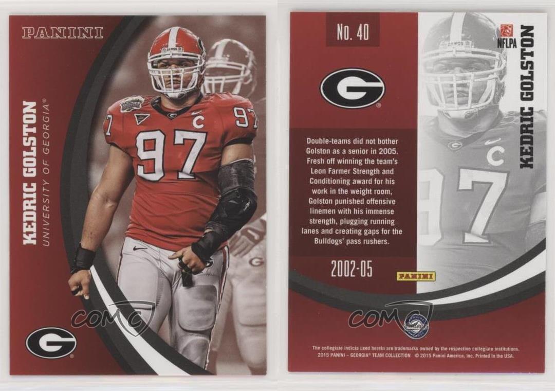 Kedric Golston football card (Georgia Bulldogs) 2015 Panini Team