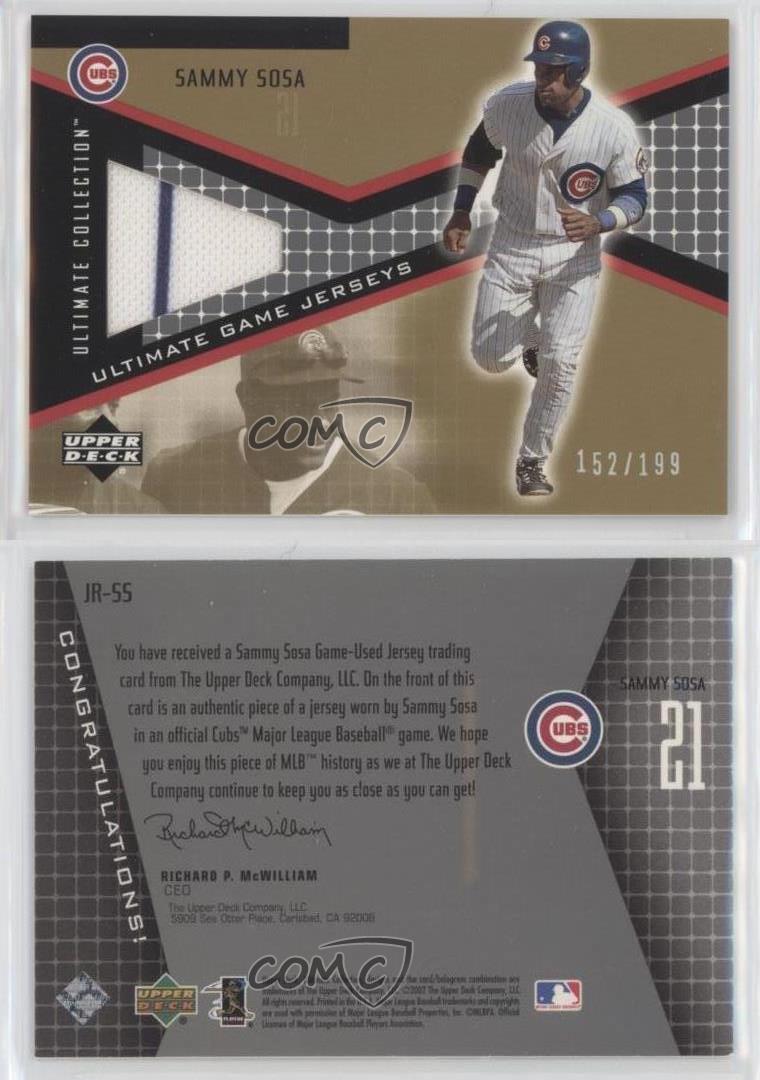 2002 Ultimate Collection Baseball Game Tier 4#JR-SS Sammy Sosa