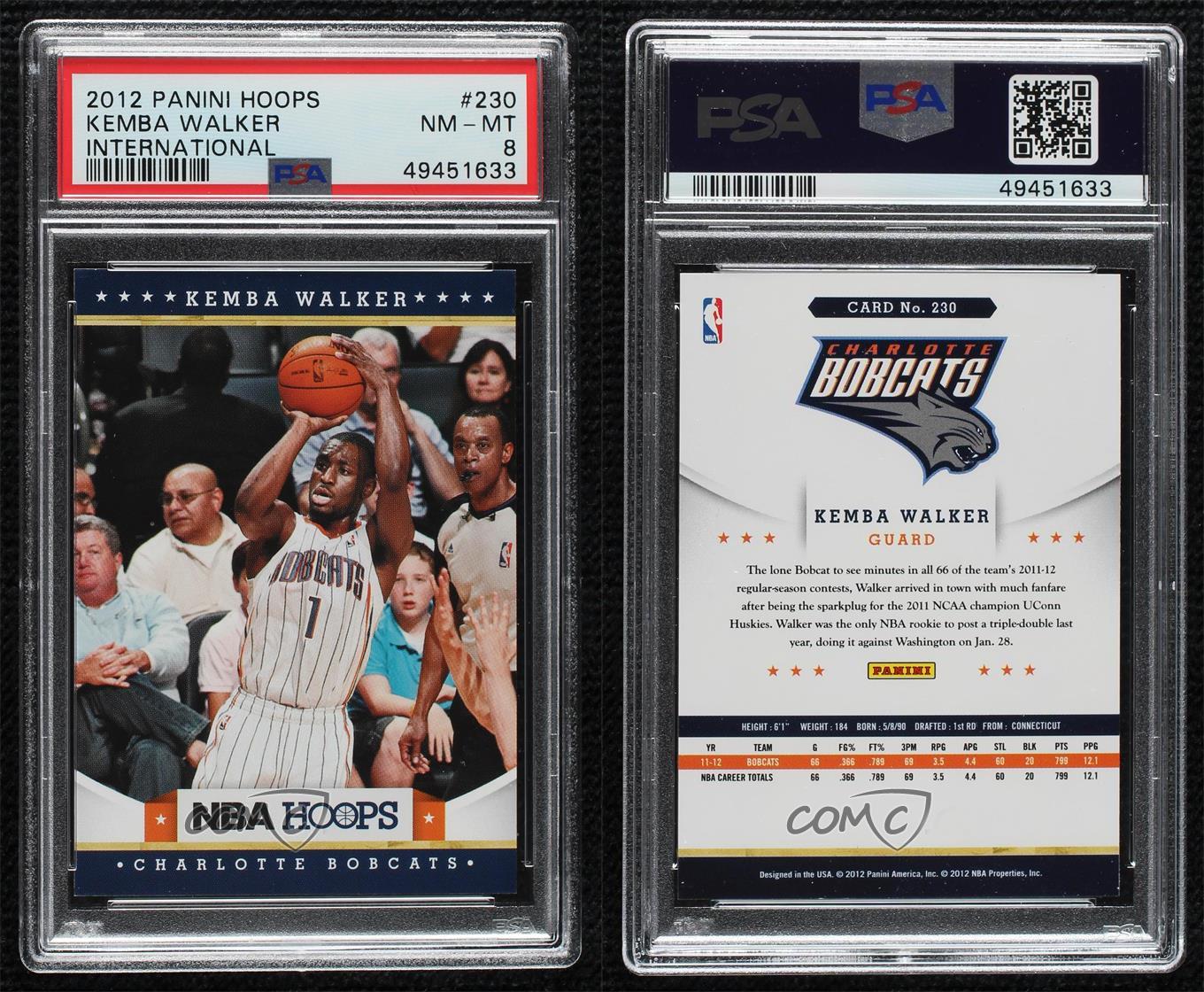 2012-13 NBA Hoops International Update Kemba Walker #230 PSA 8 Rookie RC - Picture 3 of 3