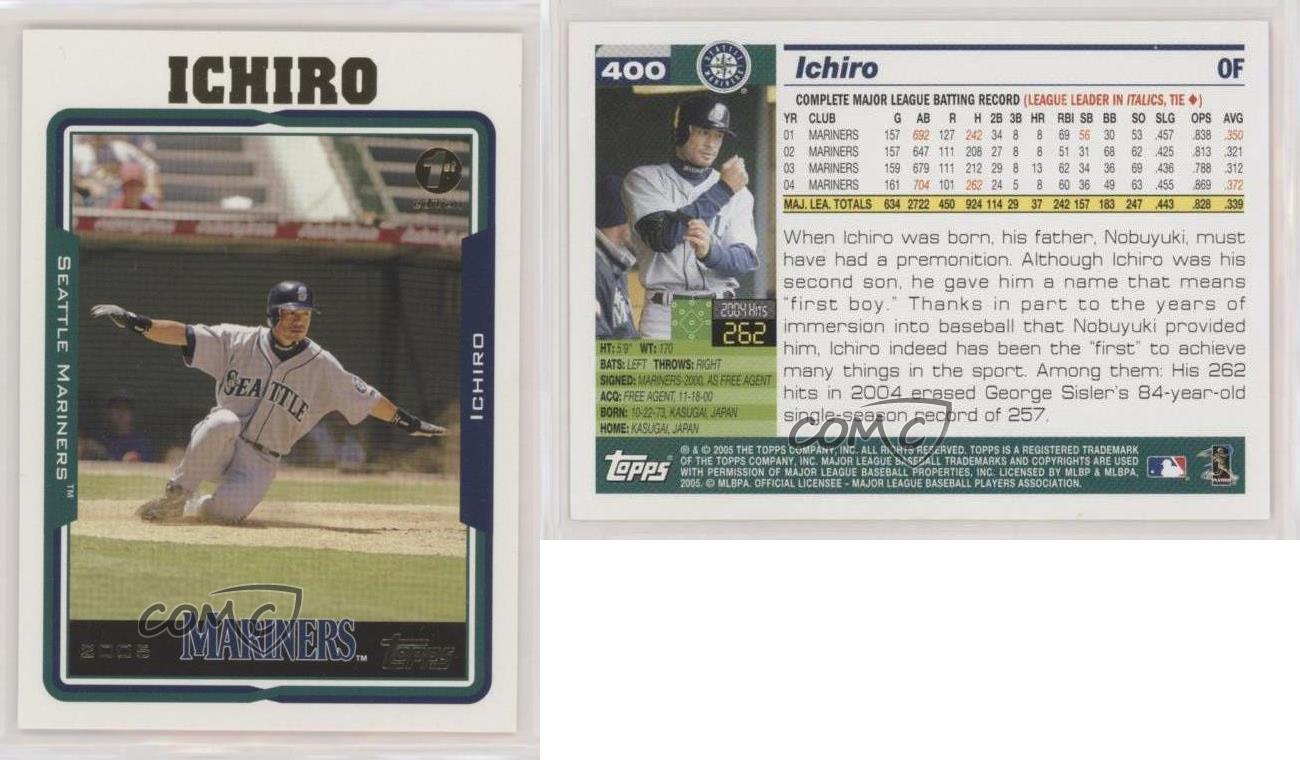 Ichiro Suzuki 2005 Topps 1st Edition Series Mint Card #400