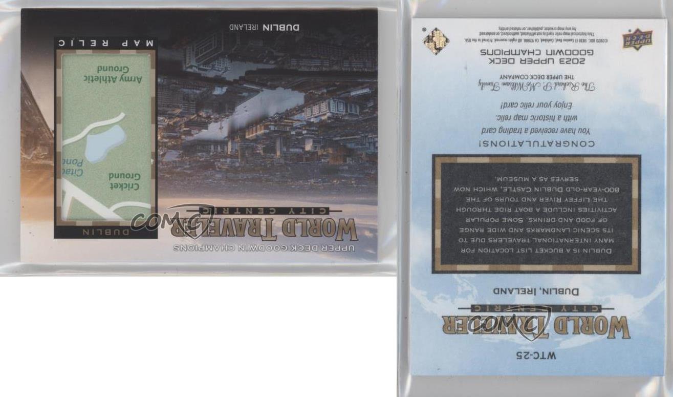 2023 Goodwin Champions World Traveler City Destinations Map Relics Dublin - Picture 3 of 4