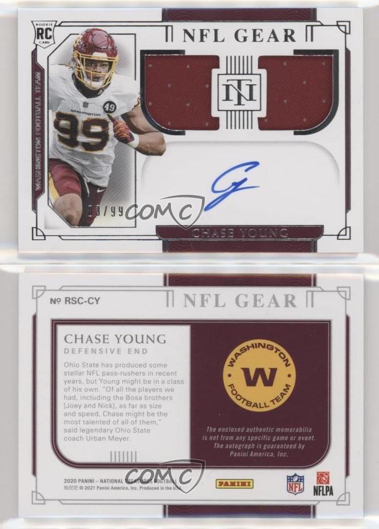 2020 Panini National Treasures Rookie NFL Gear Signature Combos