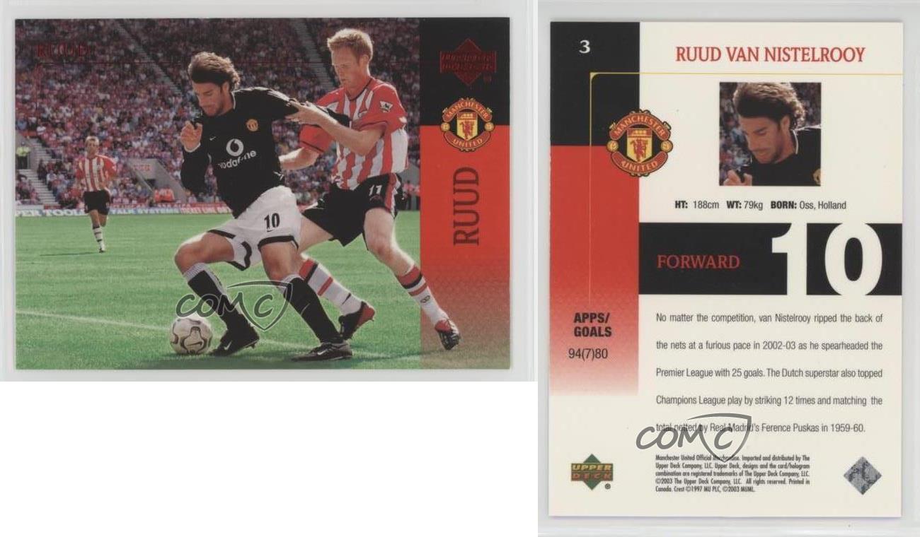 2003 Upper Deck Manchester United Ruud Van Nistelrooy #3