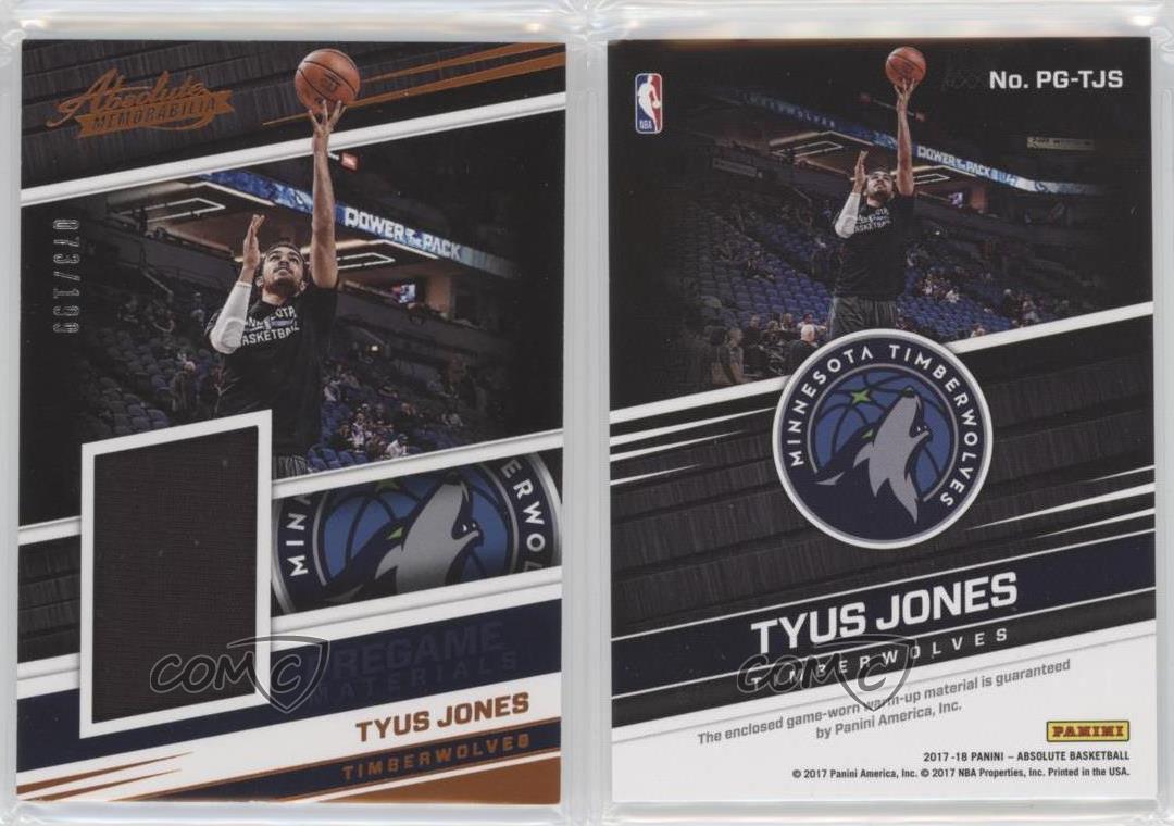 2017-18 Panini Absolute Pre-Game Materials /199 Tyus Jones #PG-TJS