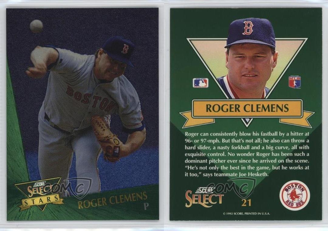 1993 Score Select Stars Roger Clemens #21