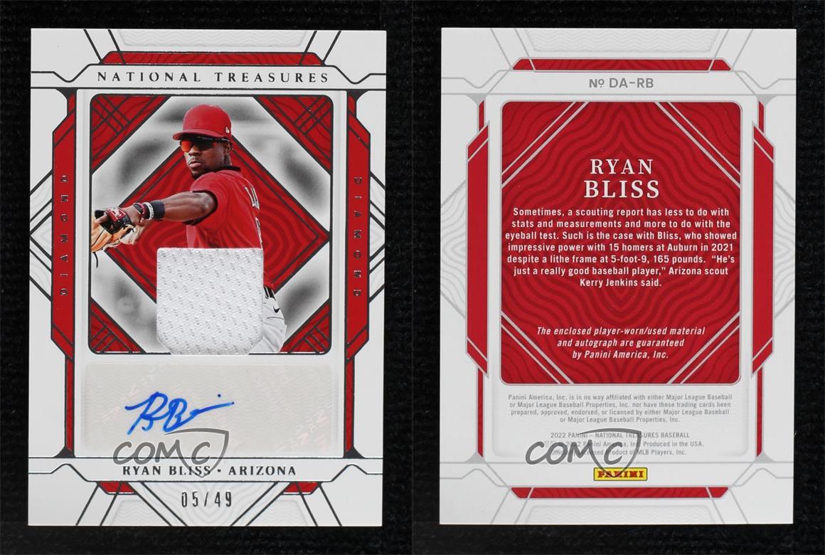 2022 Panini National Treasures Diamond Auto Single /49 Ryan Bliss #DA-RB Auto