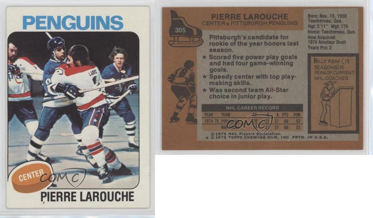 1975-76 Topps Pierre Larouche #305 Rookie RC