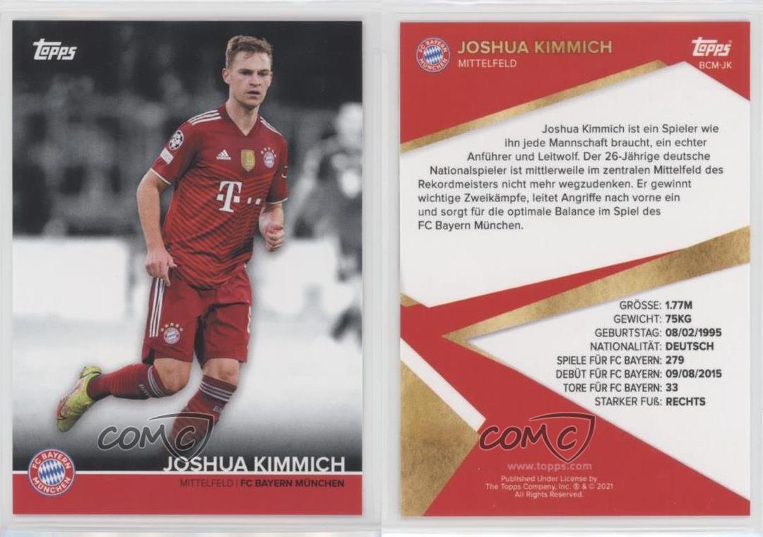 2021-22 Topps FC Bayern Munchen Team Set Men's Team Joshua Kimmich #BCM-JK  | eBay