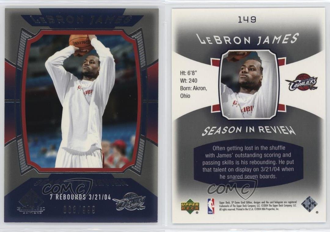 2004-05 SP Game Used Season in Review /999 LeBron James #149 - Picture 3 of 4
