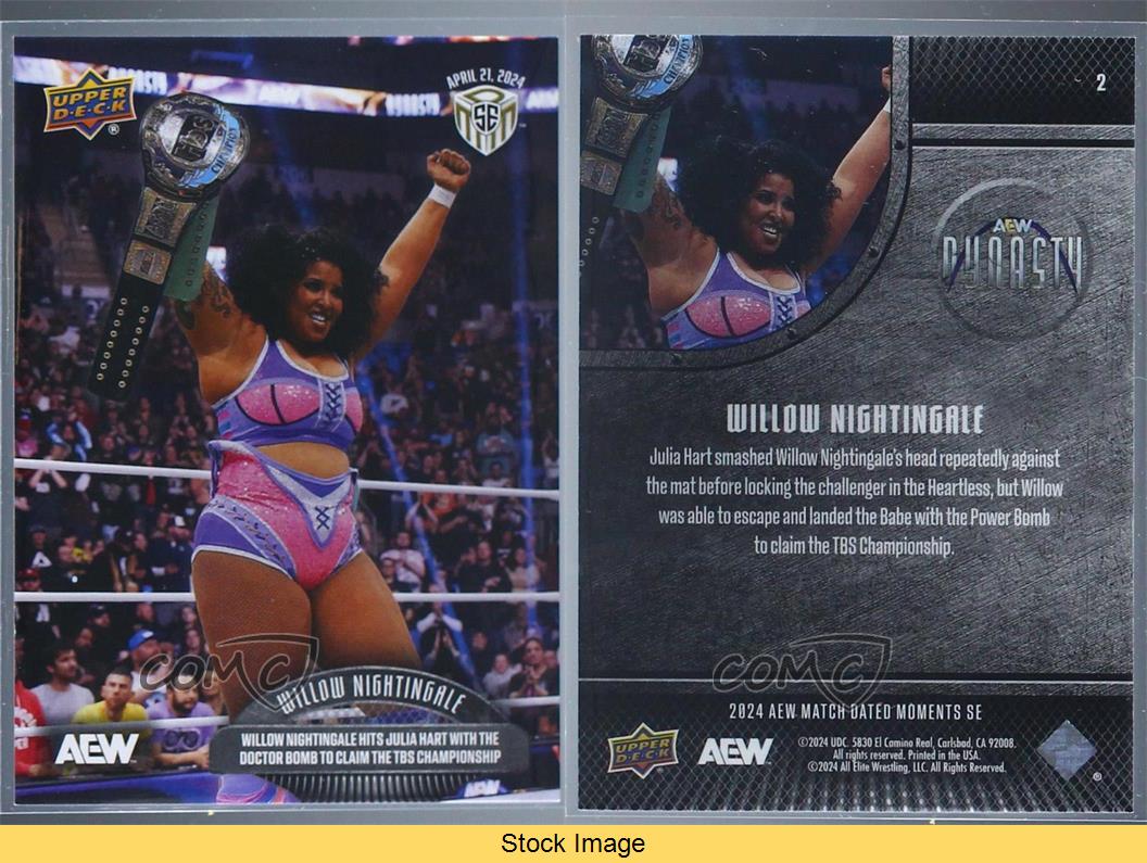 2024 Upper Deck AEW Match daté Moments SE Dynasty Willow officiel Rossignol #2