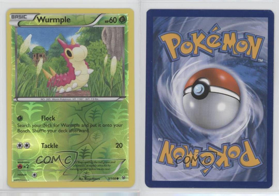 15 Pokemon Xy Roaring Skies Expansion Set Reverse Foil Wurmple 3 M0p Ebay