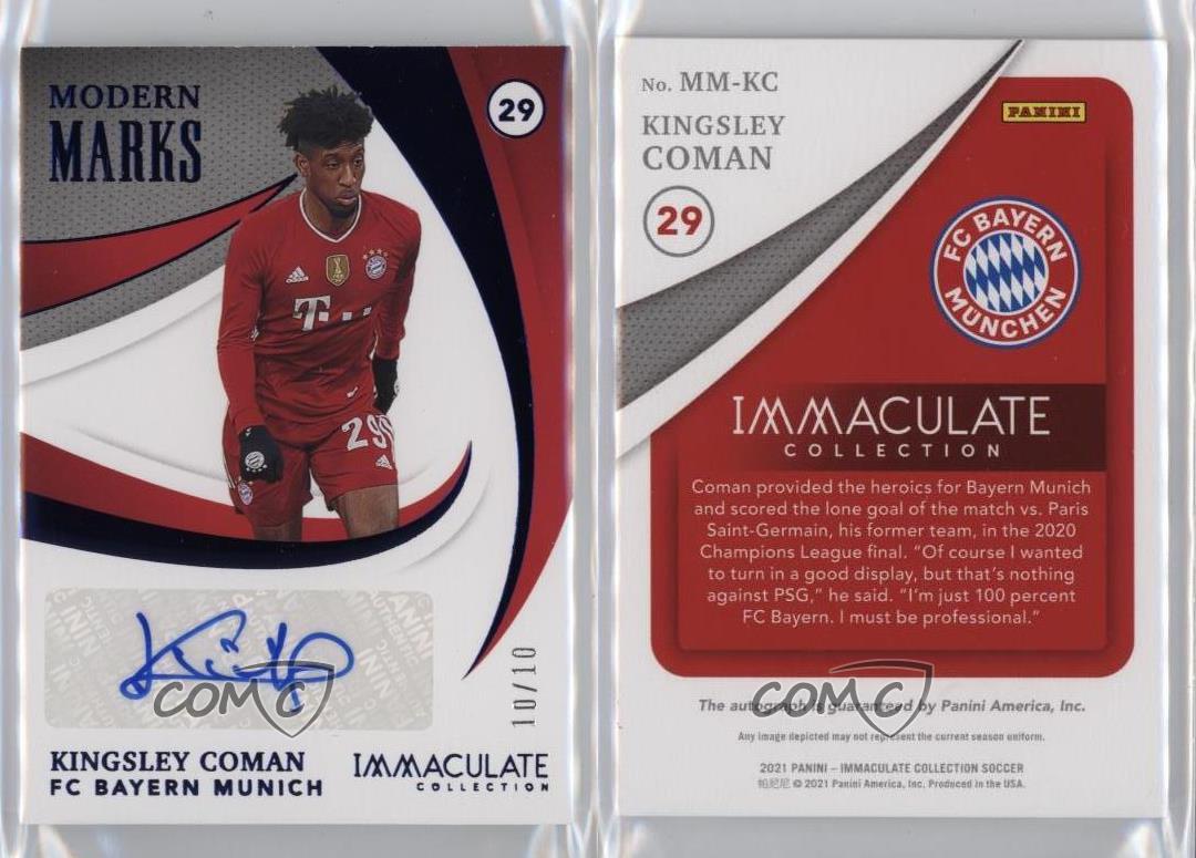 Panini Immaculate Kingsley Coman auto