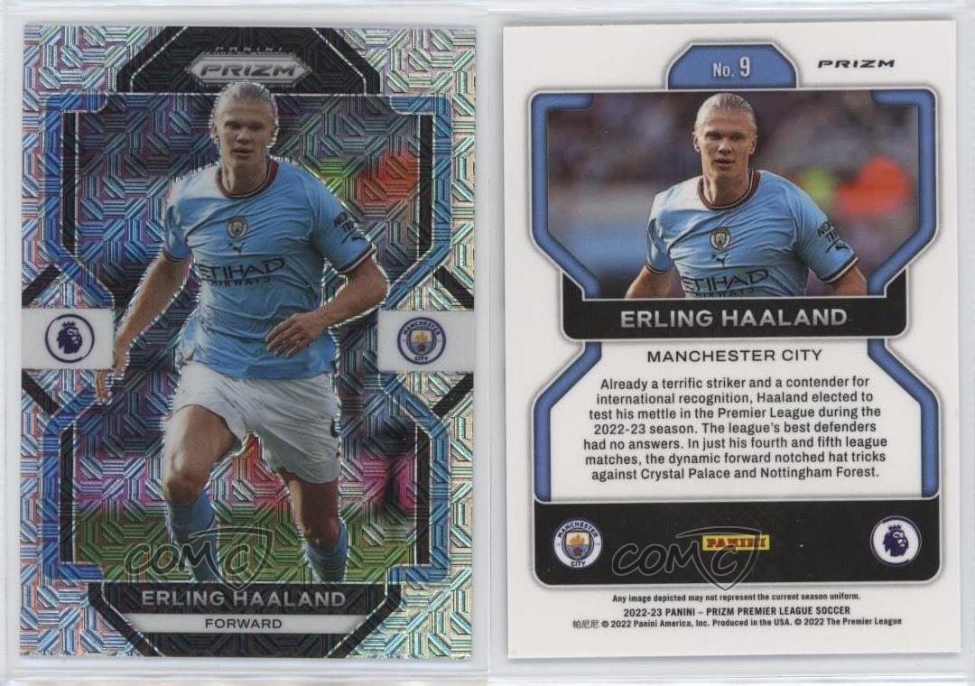 2022-23 Panini Prizm Premier League Mojo Prizm Erling Haaland #9