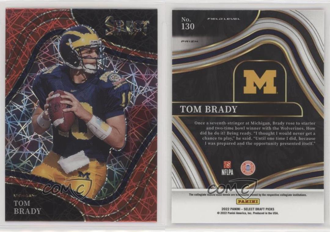 2022 Tom Brady Red Lazer Prizm Select Michigan # 130