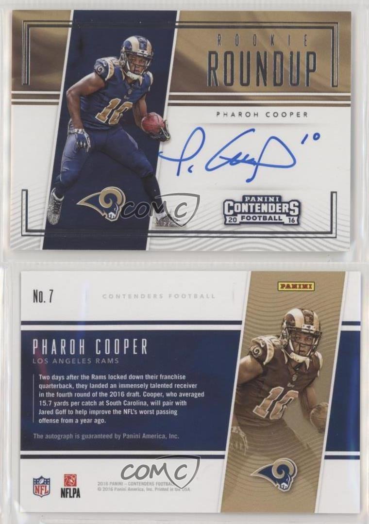 2016 Panini Contenders Rookie Roundup Auto RPS Pharoh Cooper #7 Auto RC - Picture 4 of 4