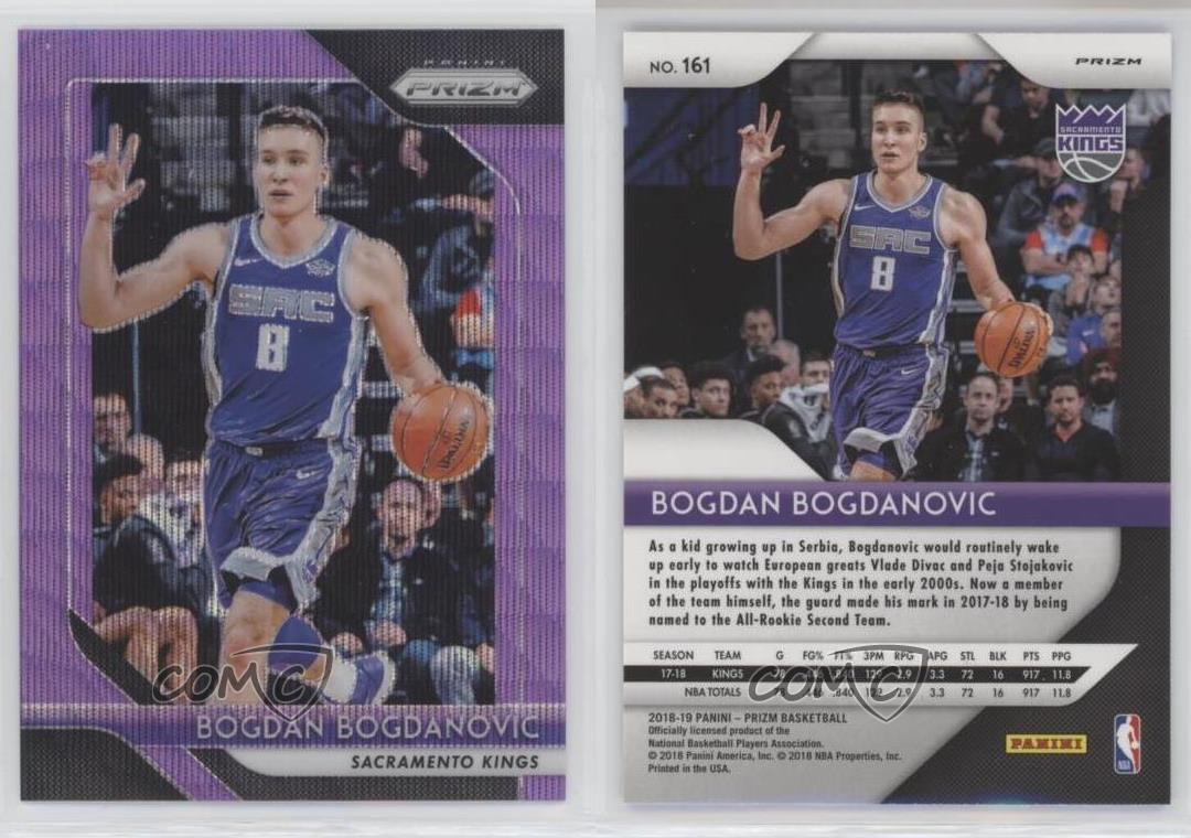 Bogdan Bogdanovic 2018/19 Prizm Basketball Sammelkarte Purple Ice Prizm /149 