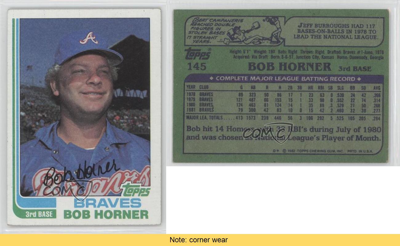 1982 Topps Blog: Card #145: Bob Horner