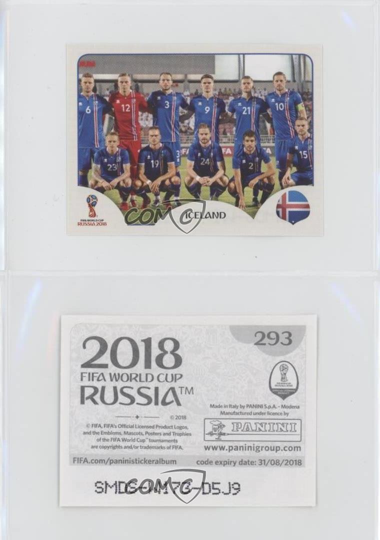Panini FIFA 2018 world cup Russia  single stickers Iceland  Logo #292 