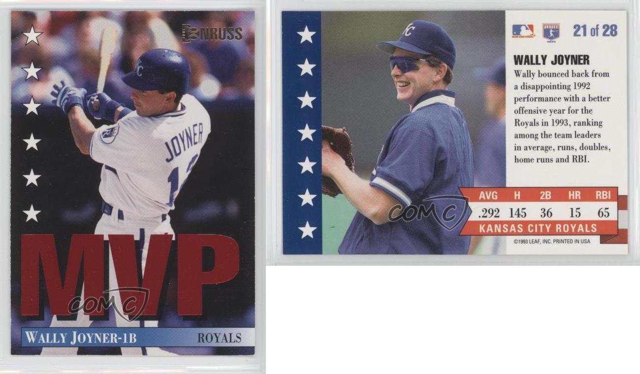 1994 Donruss MVP 21 Wally Joyner Kansas City Royals Baseball Card eBay