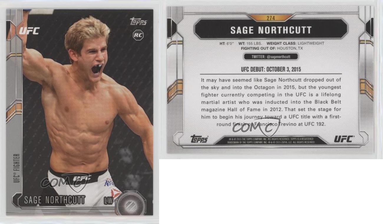 2015 Topps UFC Chronicles Silver Parallel #274 Sage Northcutt 