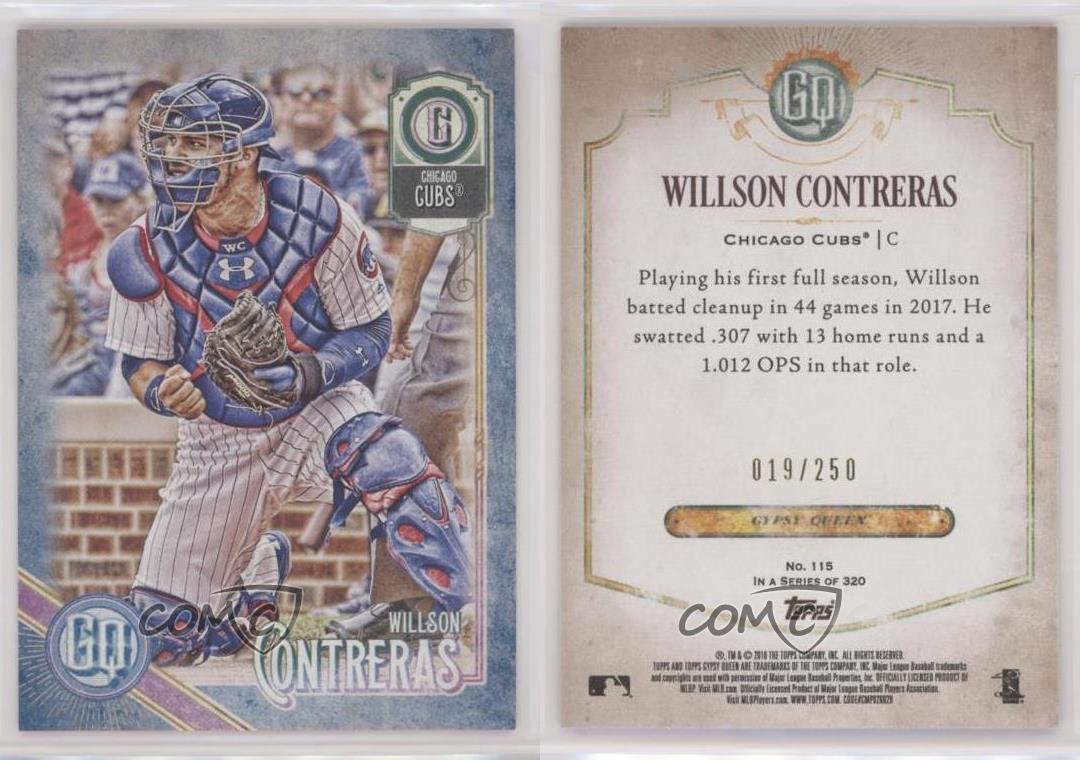 2018 Topps boutiques Gypsy Queen Indigo /250 Willson Contreras #115