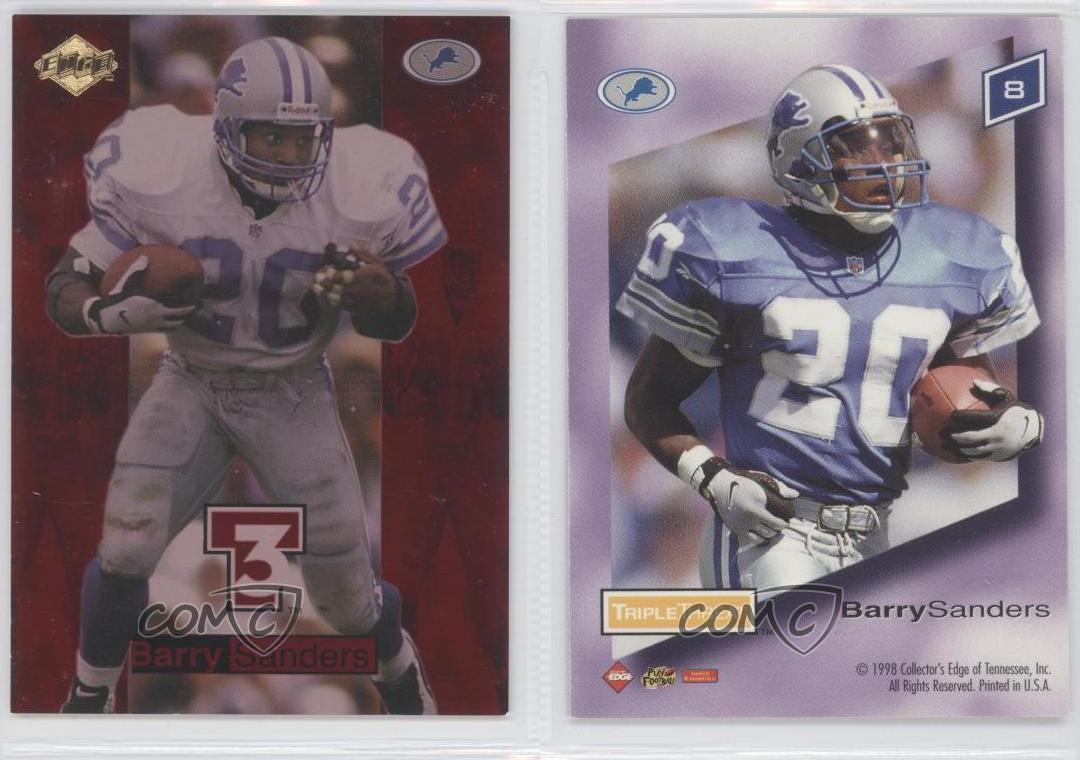 1998 Collector's Edge Supreme Season Review Triple Threat (T3) Barry Sanders HOF - Picture 5 of 7
