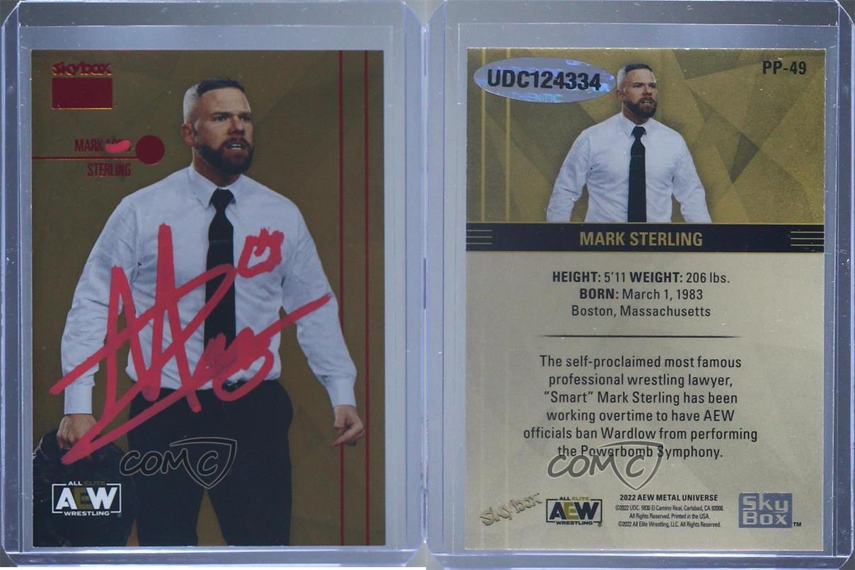 Skybox Metal Universe 2022 AEW All Elite Wrestling Premium Mark Sterling Auto - Imagen 4 de 4