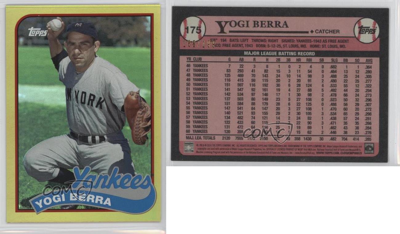 Yogi Berra Autograph Signed 2014 Topps Card 175 Yankees Nice 