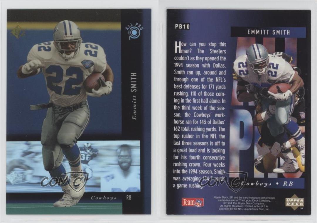 Emmitt Smith 1994 Upper Deck SP All Pro #PB10 Dallas Cowboys