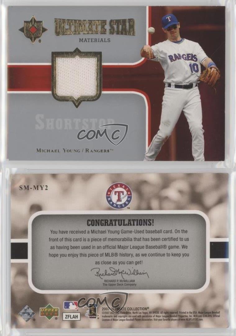 2007 Ultimate Star Materials Michael Young #SM-MY2 Collectible Card